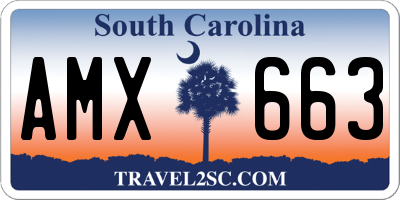 SC license plate AMX663