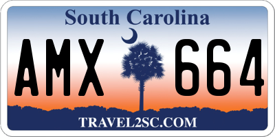 SC license plate AMX664