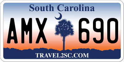 SC license plate AMX690