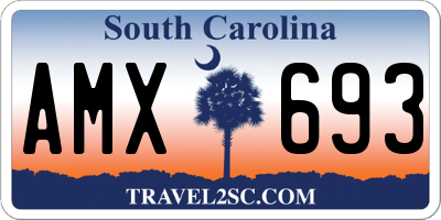 SC license plate AMX693