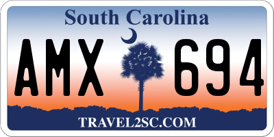 SC license plate AMX694