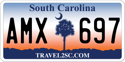 SC license plate AMX697