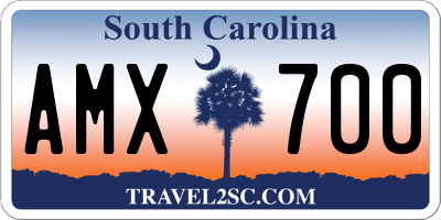 SC license plate AMX700