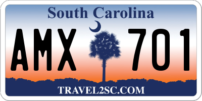 SC license plate AMX701