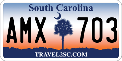 SC license plate AMX703