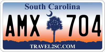 SC license plate AMX704