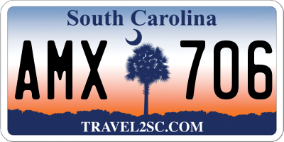 SC license plate AMX706