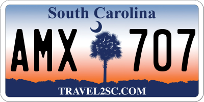 SC license plate AMX707