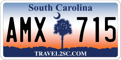 SC license plate AMX715