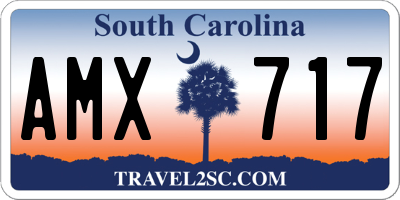 SC license plate AMX717