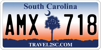 SC license plate AMX718