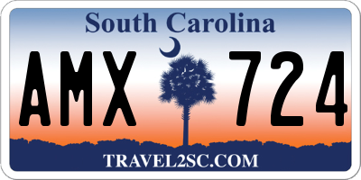 SC license plate AMX724