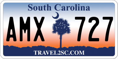 SC license plate AMX727