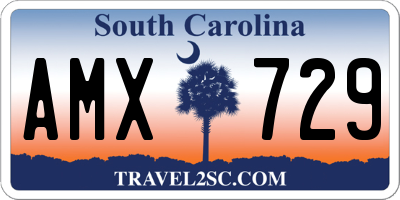 SC license plate AMX729