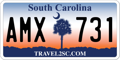 SC license plate AMX731