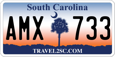 SC license plate AMX733