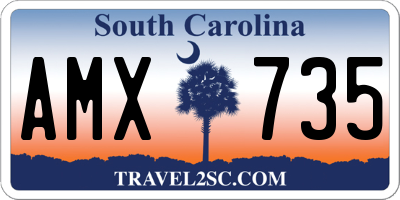 SC license plate AMX735
