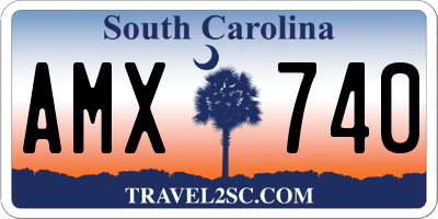 SC license plate AMX740