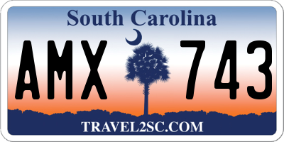 SC license plate AMX743