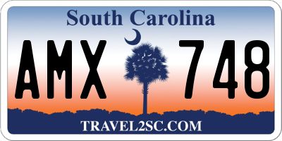 SC license plate AMX748