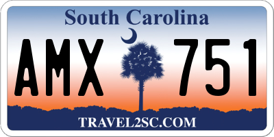 SC license plate AMX751