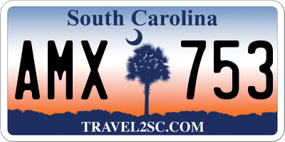 SC license plate AMX753