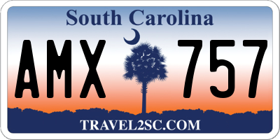 SC license plate AMX757