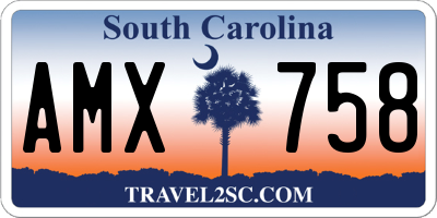SC license plate AMX758