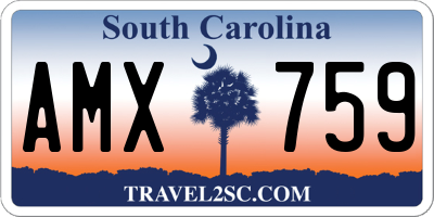 SC license plate AMX759