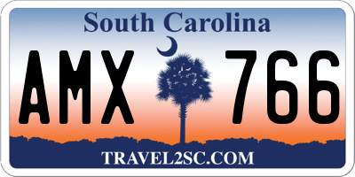 SC license plate AMX766
