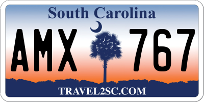 SC license plate AMX767