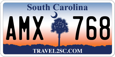 SC license plate AMX768