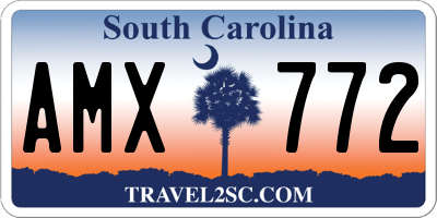SC license plate AMX772