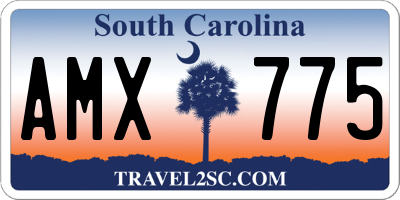 SC license plate AMX775