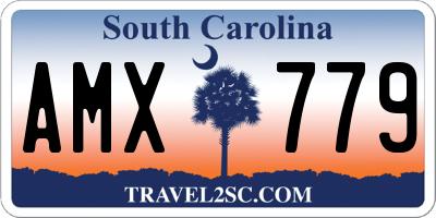 SC license plate AMX779