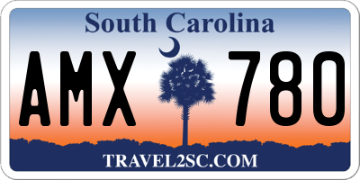 SC license plate AMX780