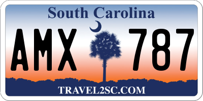 SC license plate AMX787