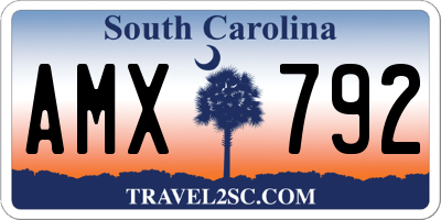 SC license plate AMX792