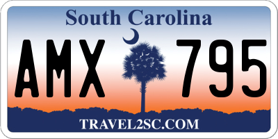 SC license plate AMX795