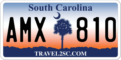 SC license plate AMX810