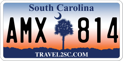 SC license plate AMX814