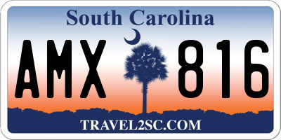 SC license plate AMX816
