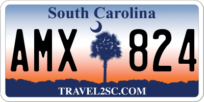SC license plate AMX824