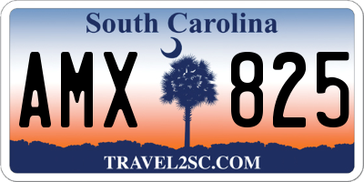 SC license plate AMX825