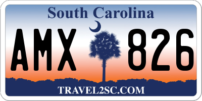 SC license plate AMX826