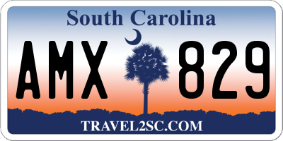 SC license plate AMX829