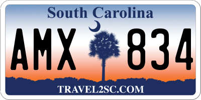 SC license plate AMX834