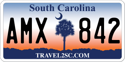 SC license plate AMX842