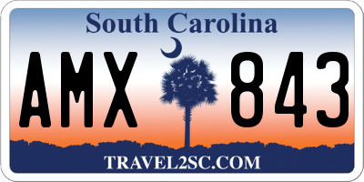 SC license plate AMX843