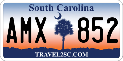 SC license plate AMX852